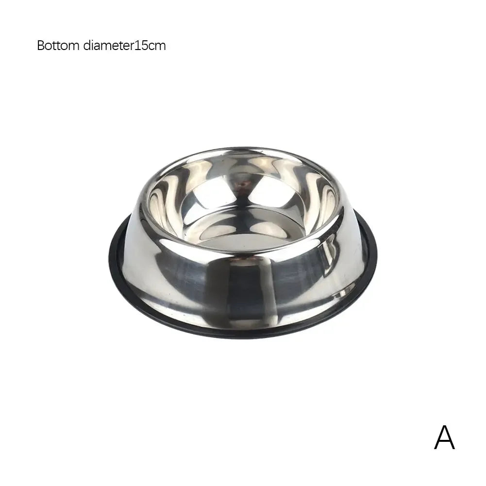 Steel Pet Dog Bowl Food Storage Container Dog Food Bowl Water Bottle Pet Bowl Feeder Dish for Small Large Dogs Ca V4U5